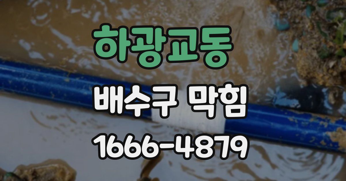 하광교동 배수구 막힘