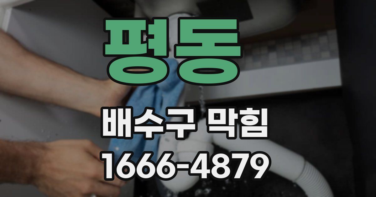 평동 배수구 막힘