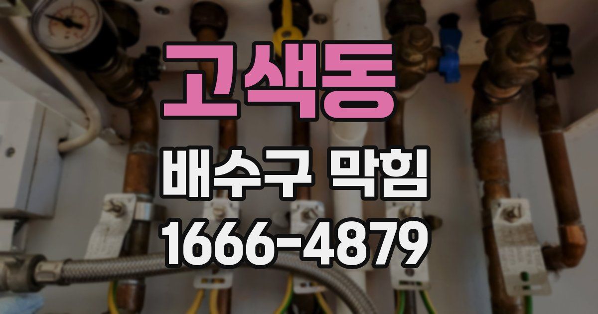 고색동 배수구 막힘