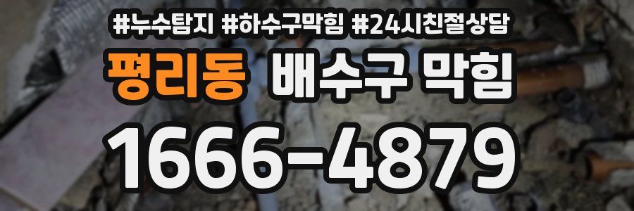평리동 배수구 막힘