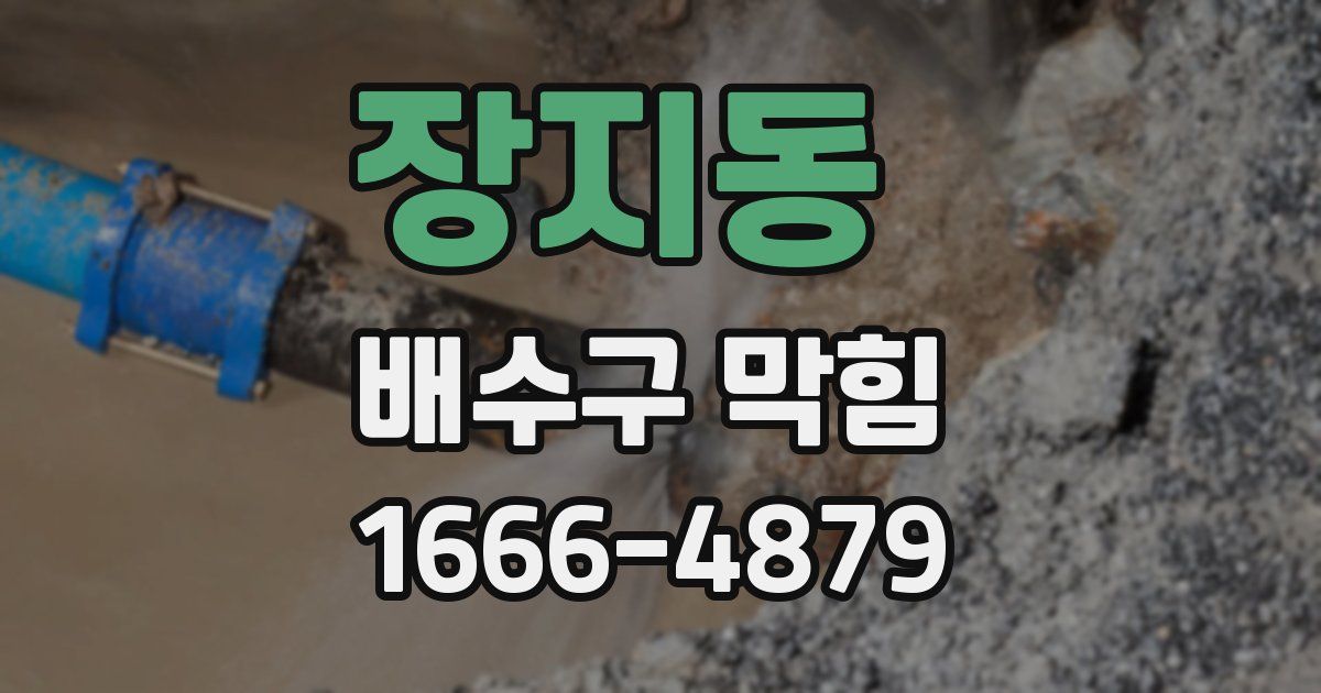 장지동 배수구 막힘