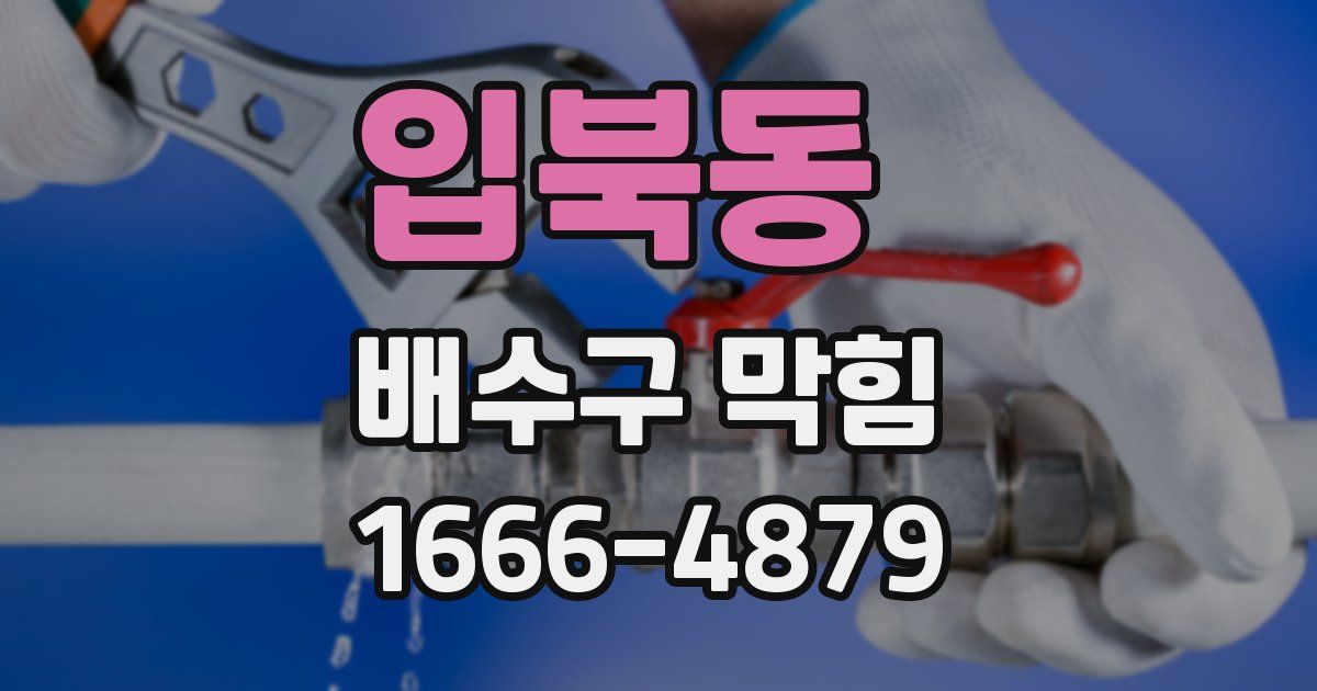 입북동 배수구 막힘