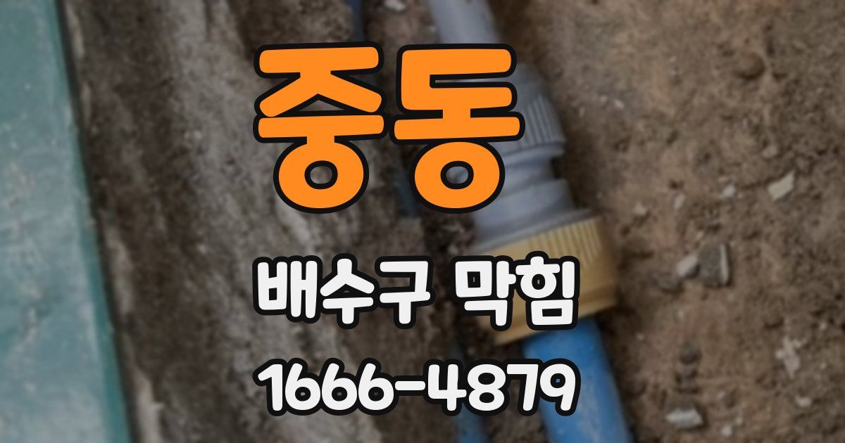 중동 배수구 막힘