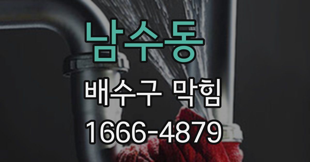 남수동 배수구 막힘