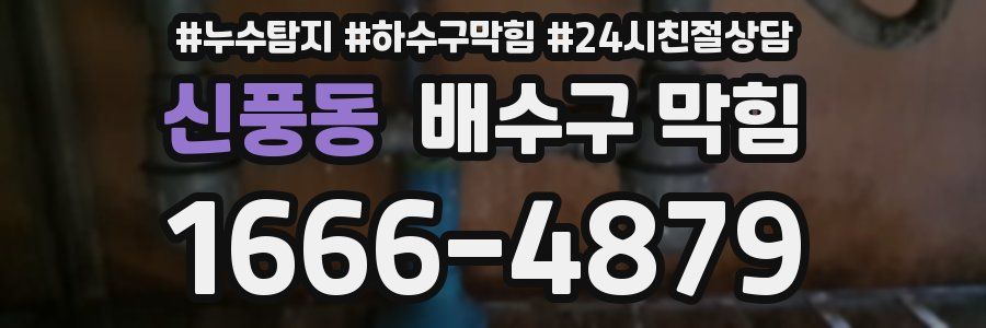 신풍동 배수구 막힘