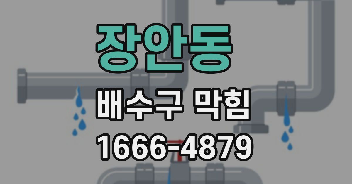 장안동 배수구 막힘