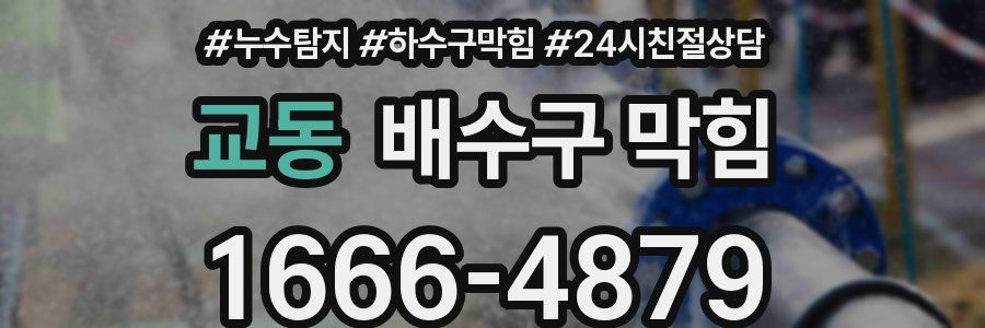교동 배수구 막힘