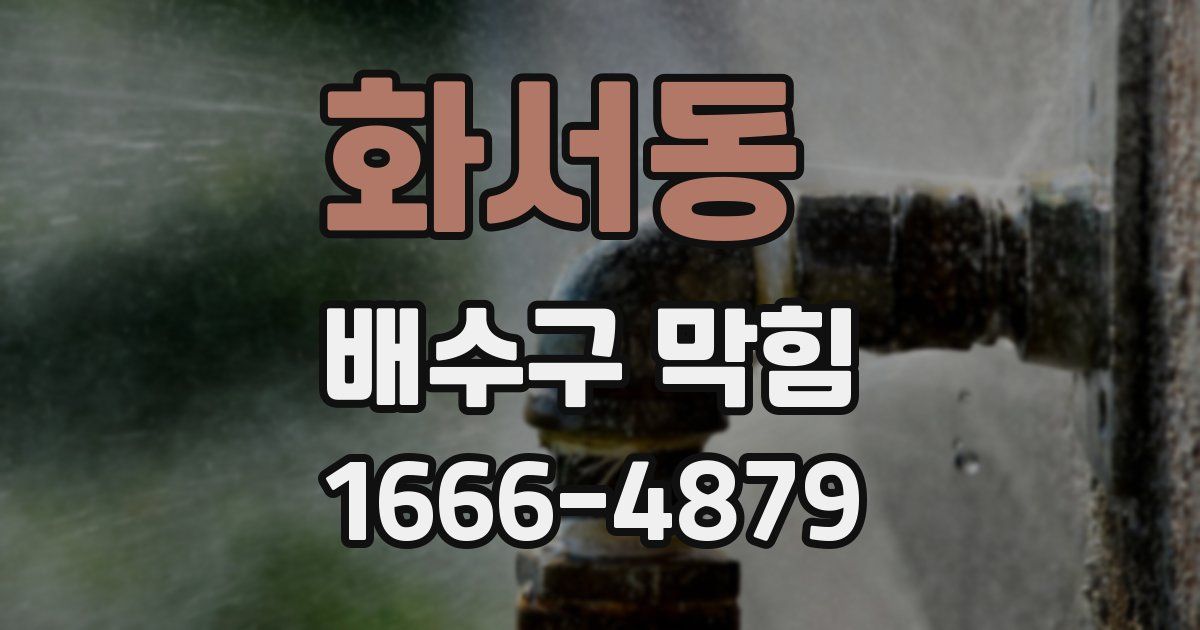 화서동 배수구 막힘