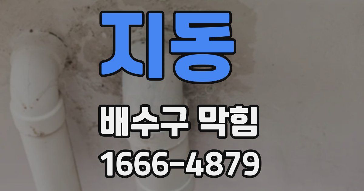 지동 배수구 막힘