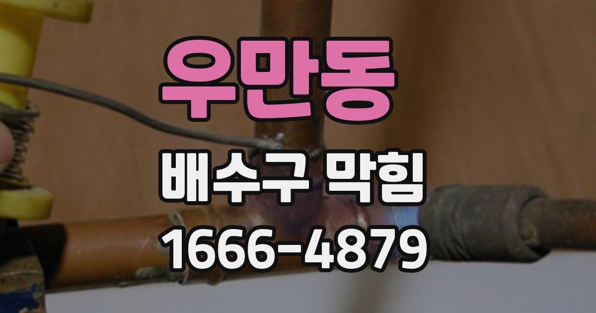 우만동 배수구 막힘