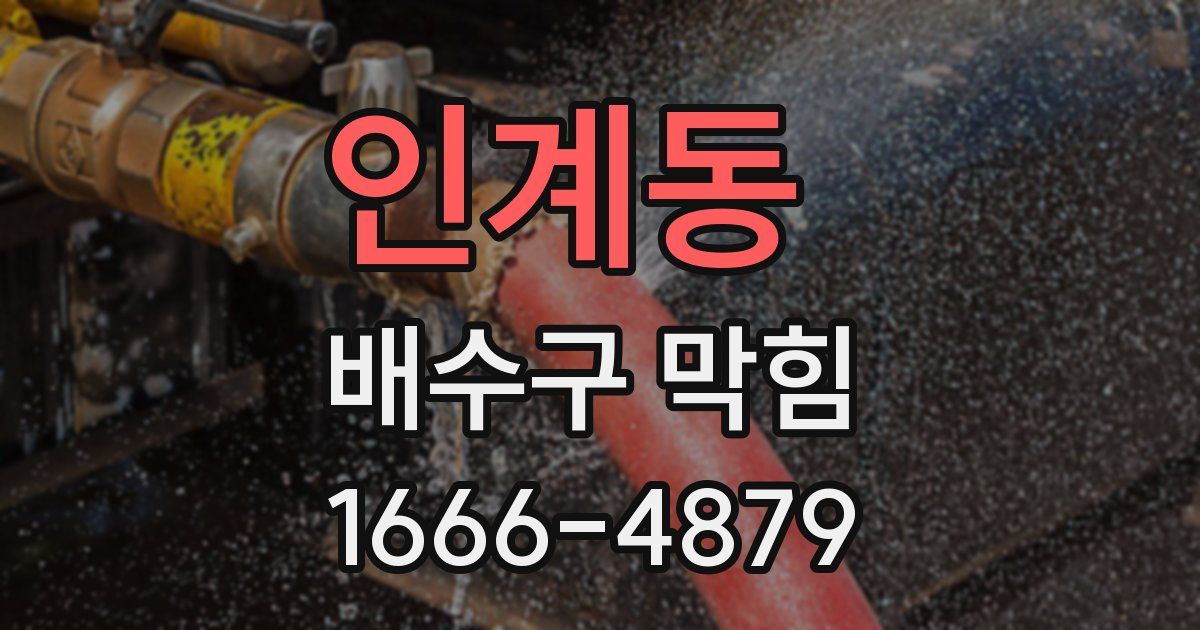 인계동 배수구 막힘