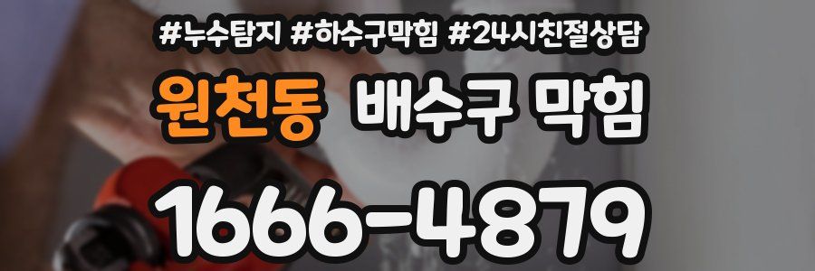 원천동 배수구 막힘