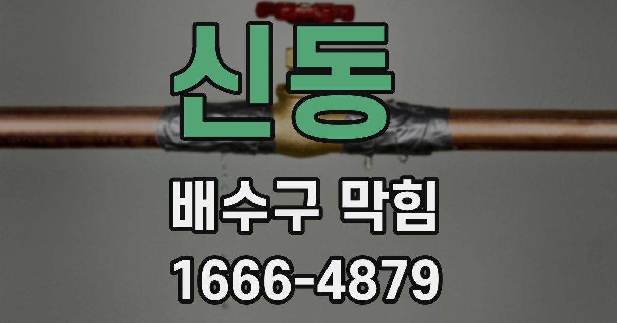 신동 배수구 막힘