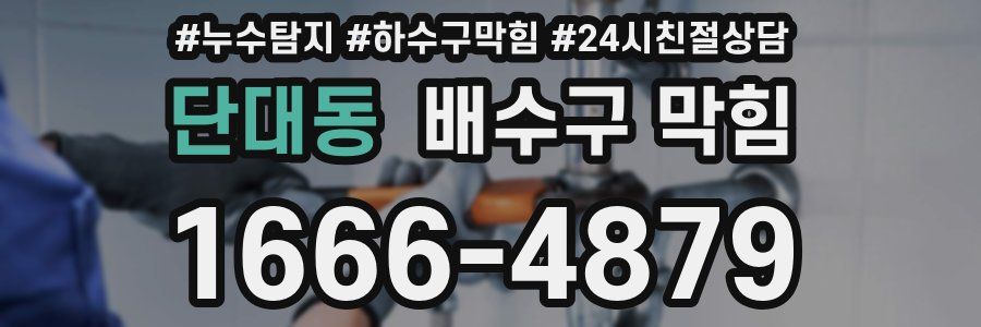 단대동 배수구 막힘