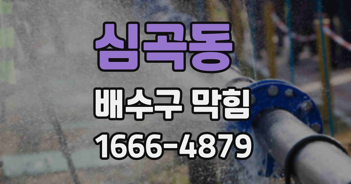 심곡동 배수구 막힘