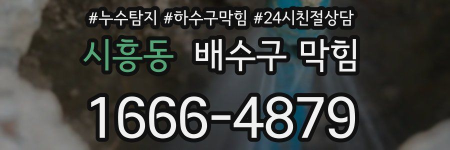 시흥동 배수구 막힘