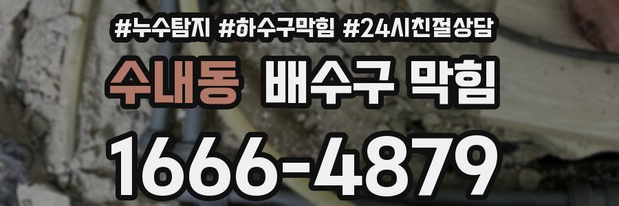 수내동 배수구 막힘