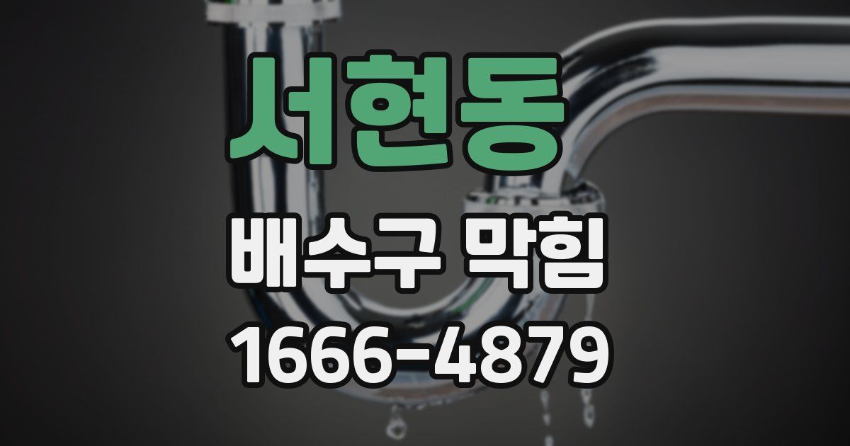서현동 배수구 막힘