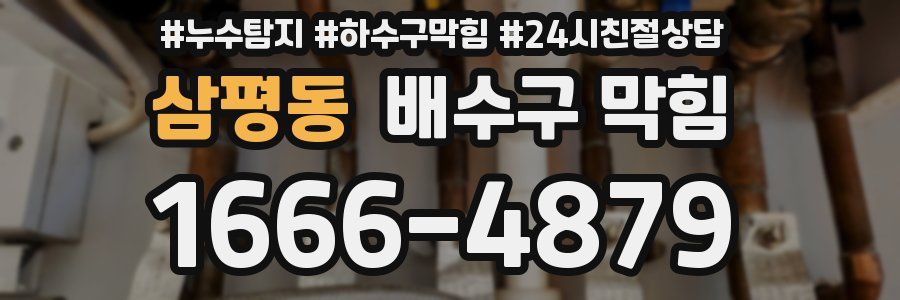 삼평동 배수구 막힘