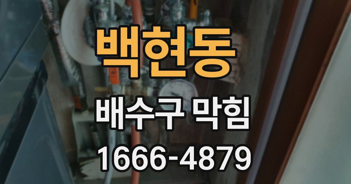 백현동 배수구 막힘