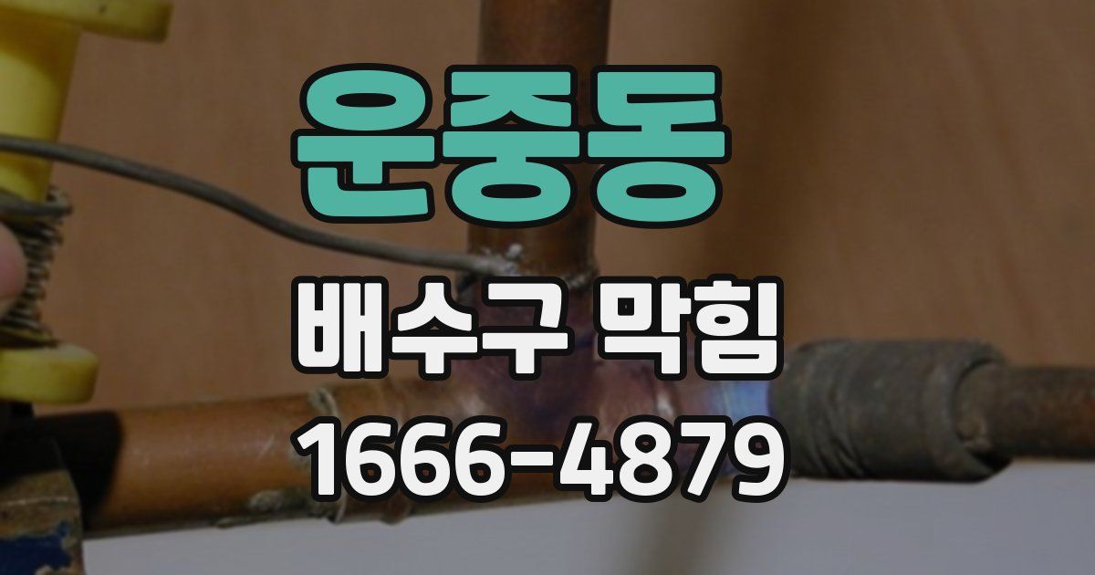 운중동 배수구 막힘