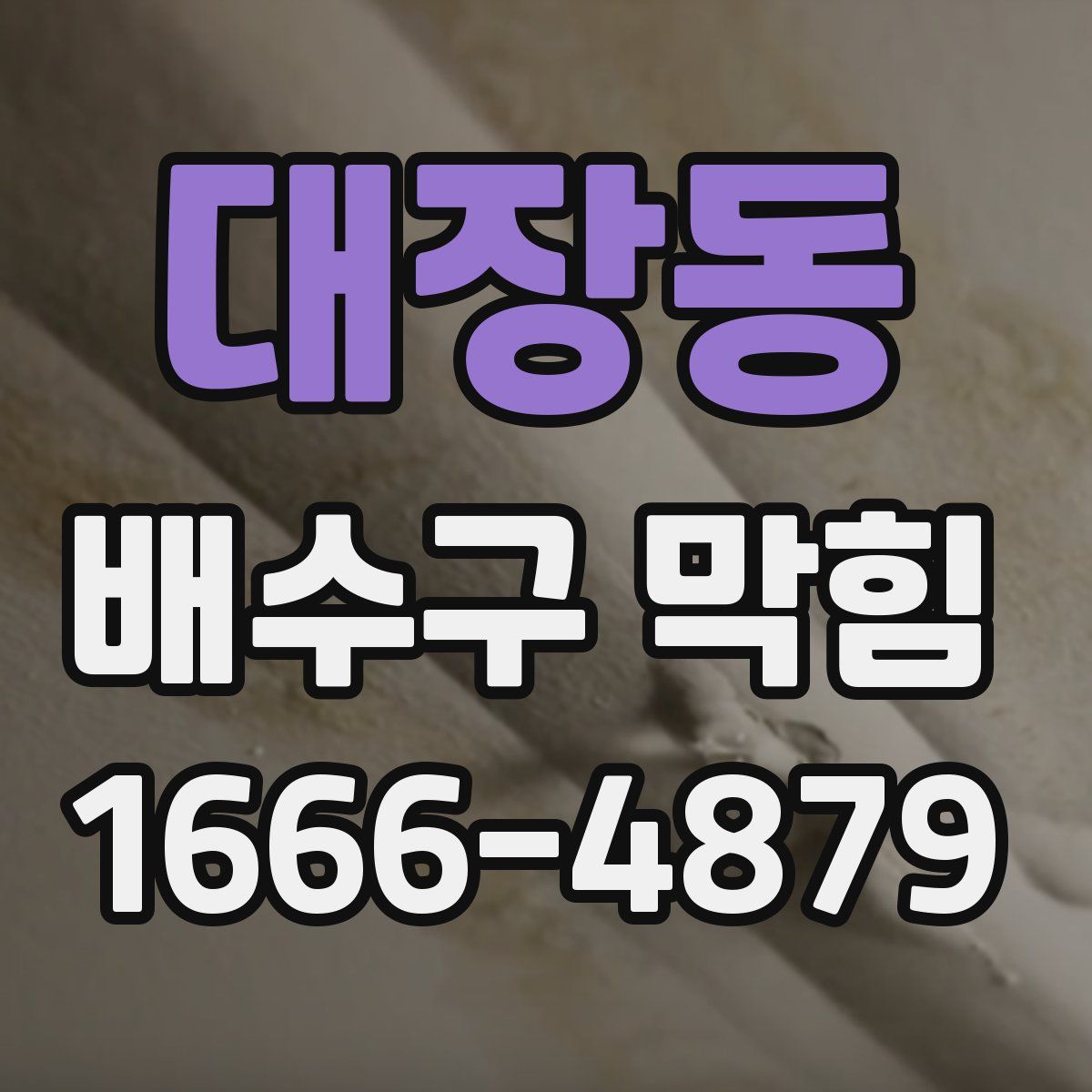 대장동 배수구 막힘