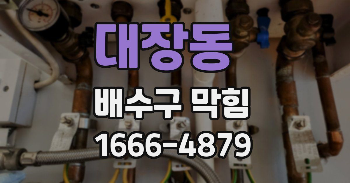 대장동 배수구 막힘