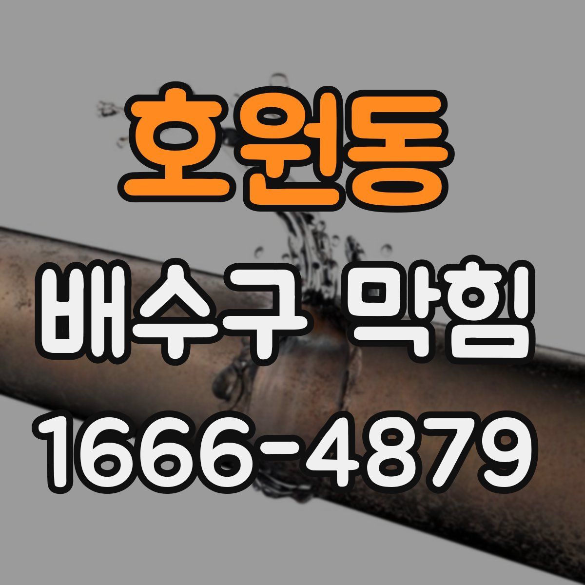 호원동 배수구 막힘