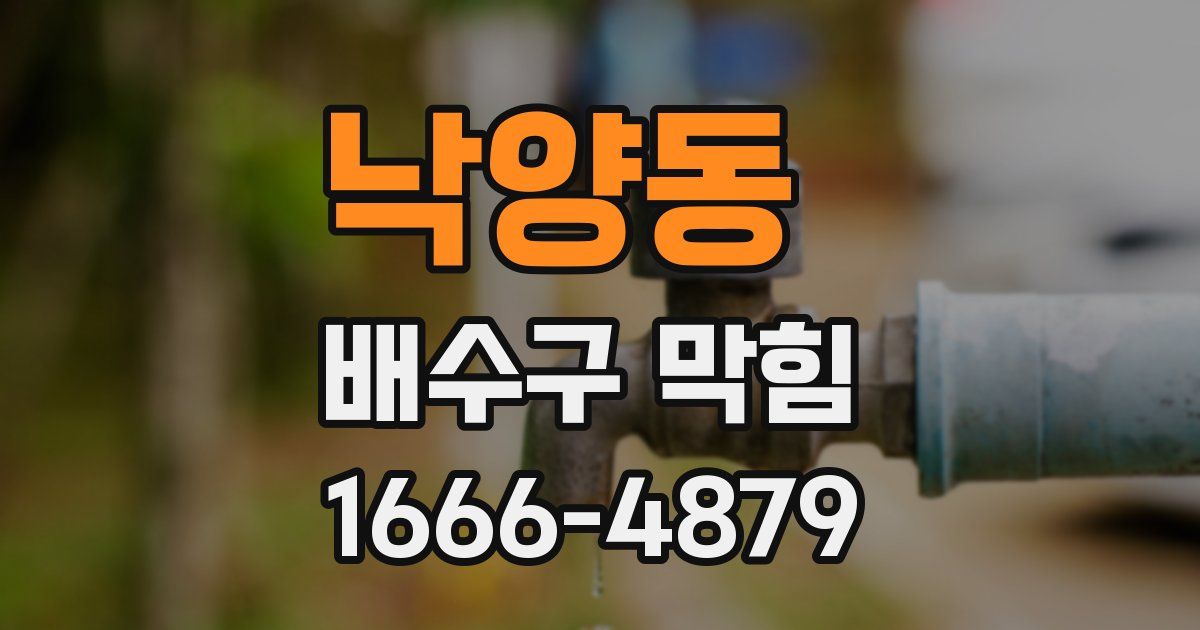 낙양동 배수구 막힘