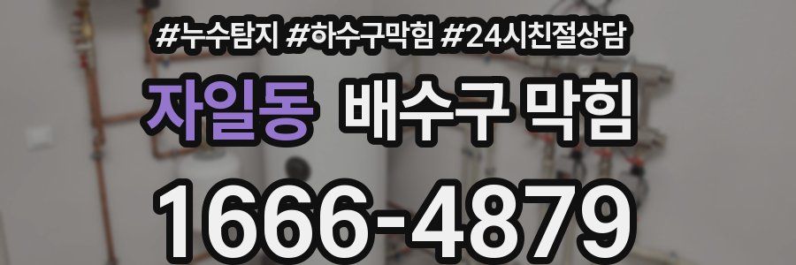 자일동 배수구 막힘