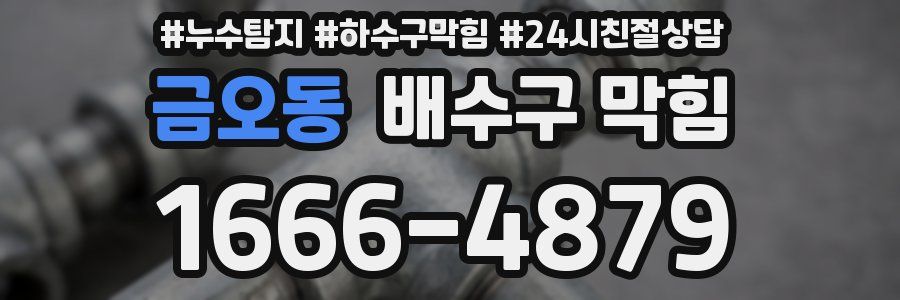 금오동 배수구 막힘