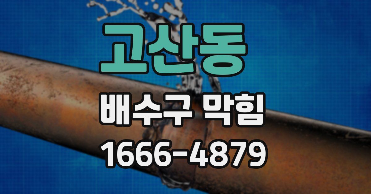 고산동 배수구 막힘