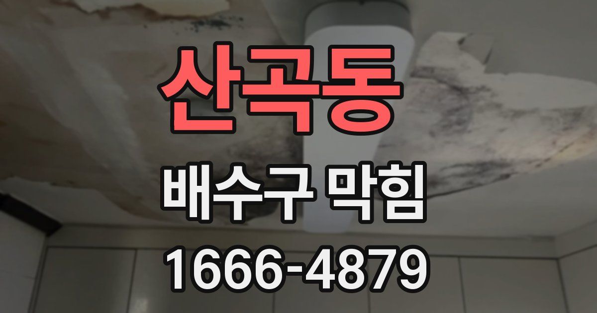 산곡동 배수구 막힘