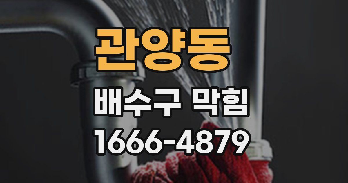 관양동 배수구 막힘
