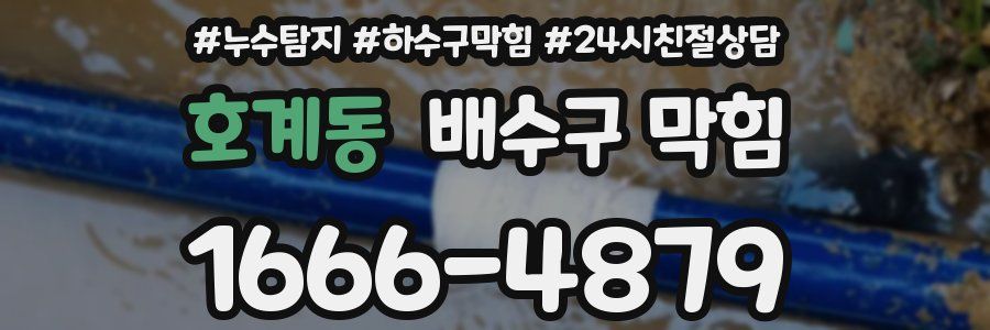호계동 배수구 막힘