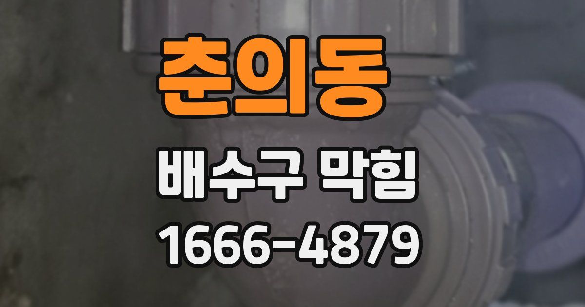 춘의동 배수구 막힘