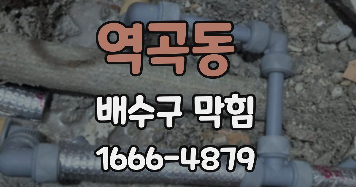 역곡동 배수구 막힘