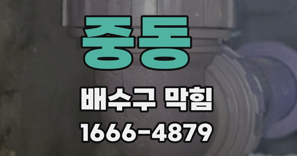 중동 배수구 막힘