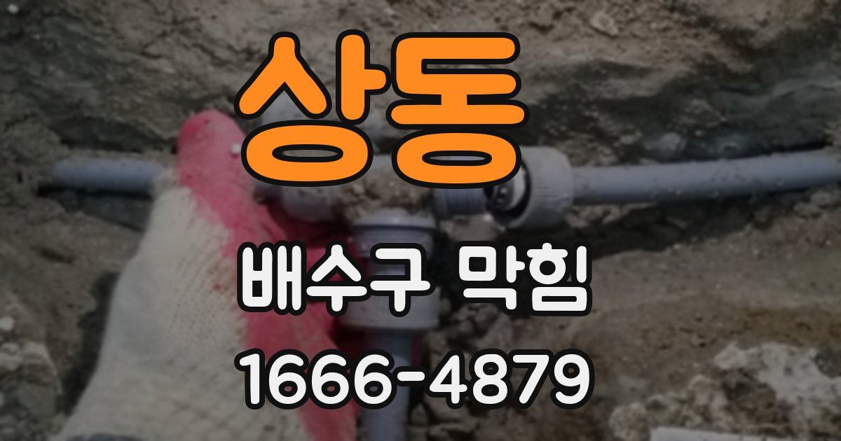 상동 배수구 막힘