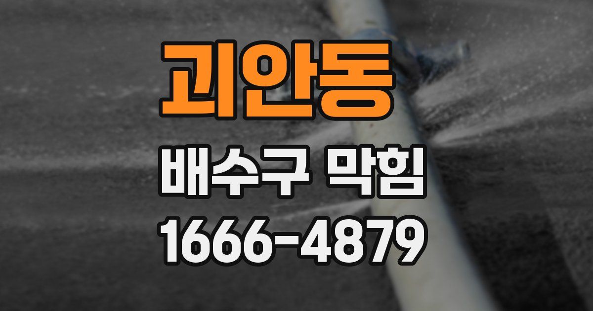 괴안동 배수구 막힘