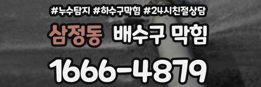 삼정동 배수구 막힘
