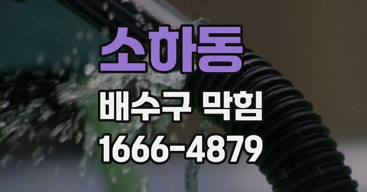 소하동 배수구 막힘