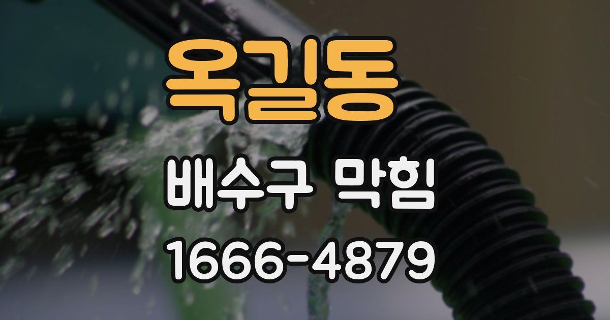 옥길동 배수구 막힘