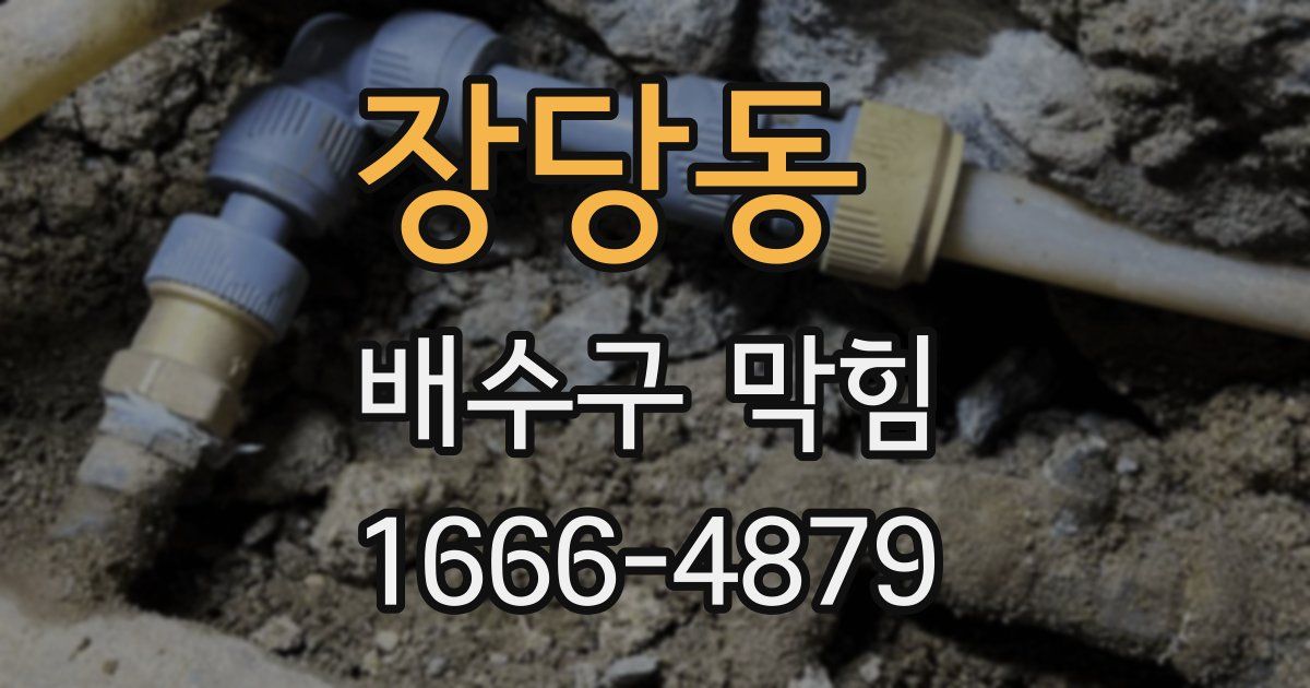 장당동 배수구 막힘
