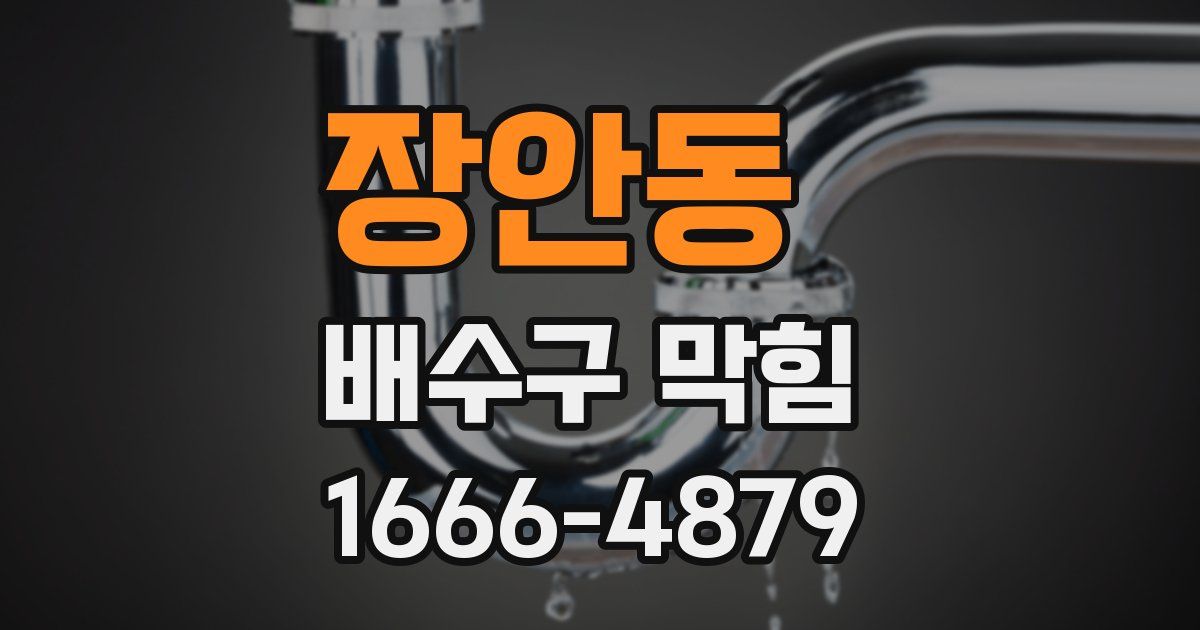 장안동 배수구 막힘