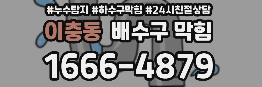 이충동 배수구 막힘