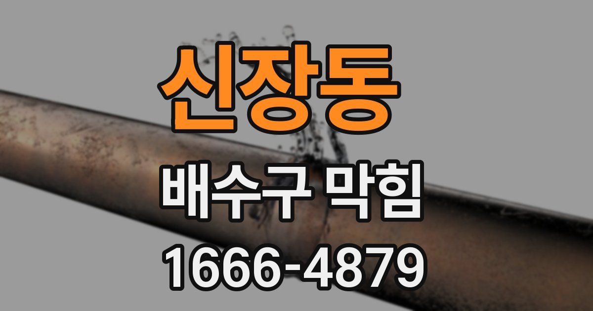신장동 배수구 막힘