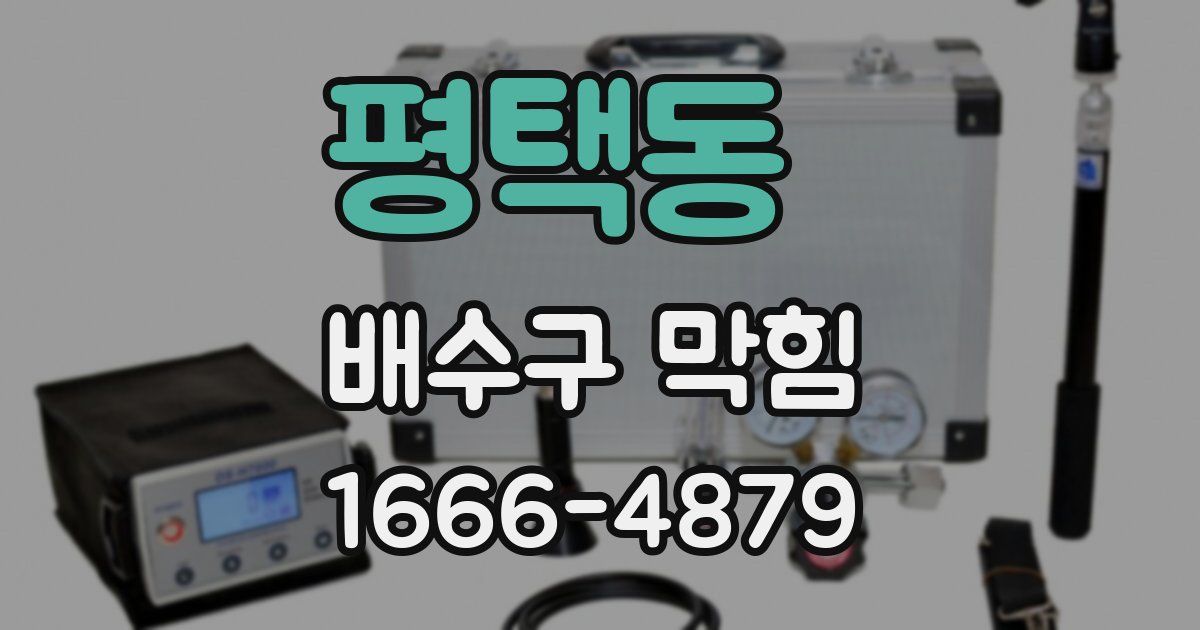 평택동 배수구 막힘