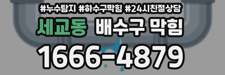 세교동 배수구 막힘