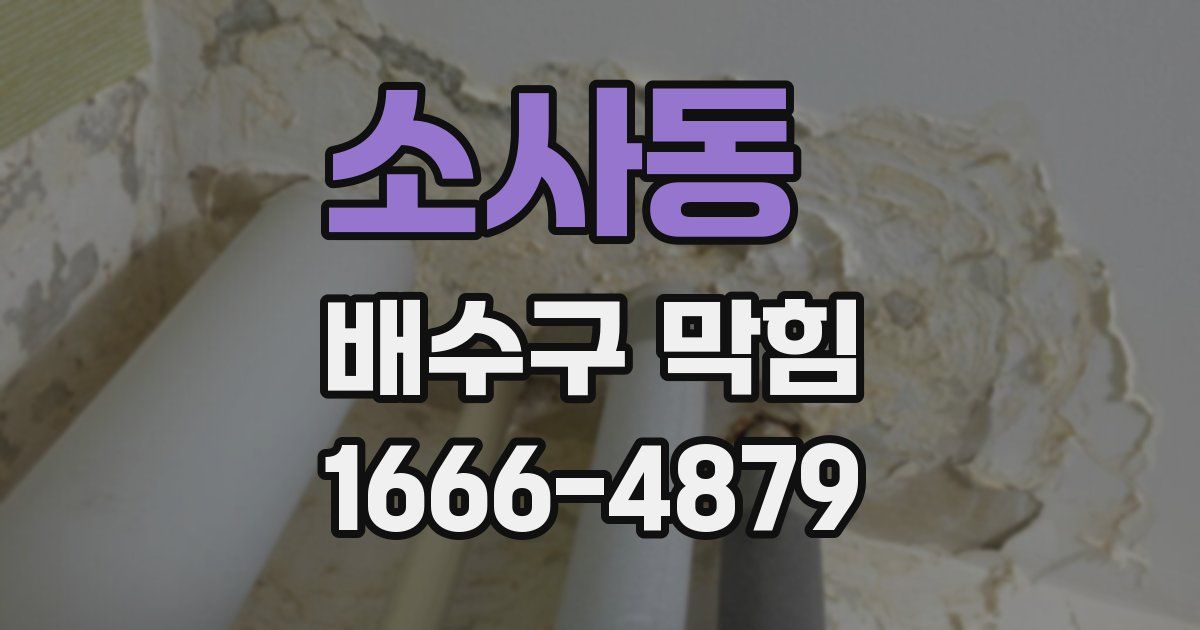 소사동 배수구 막힘